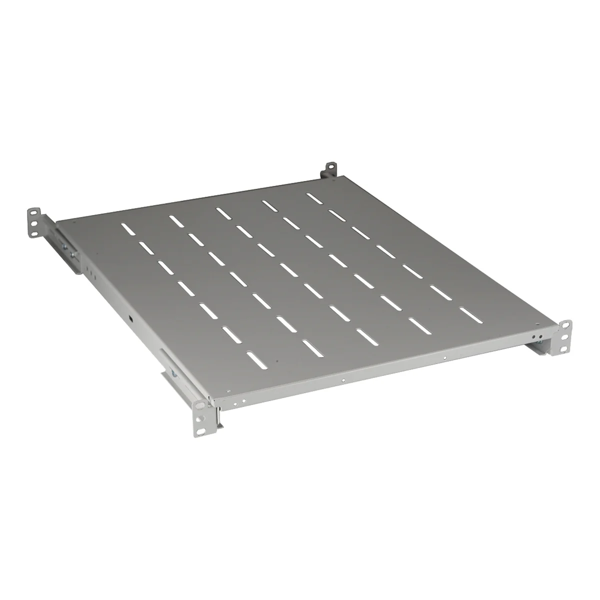 19" 1HE Fachboden, Tiefe 250 mm, Traglast 10 kg, RAL7035