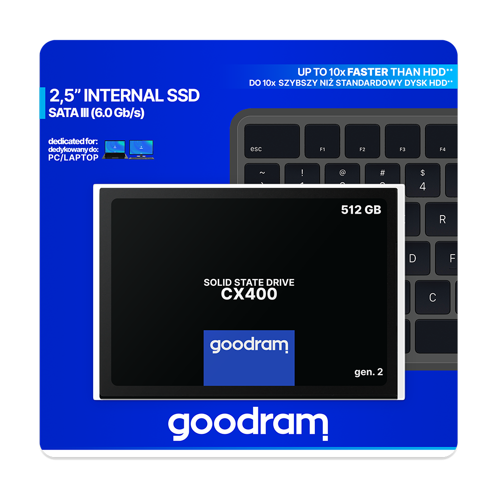 GOODRAM CX400 G.2 SSD 2.5'' 3D NAND SATA III 512GB