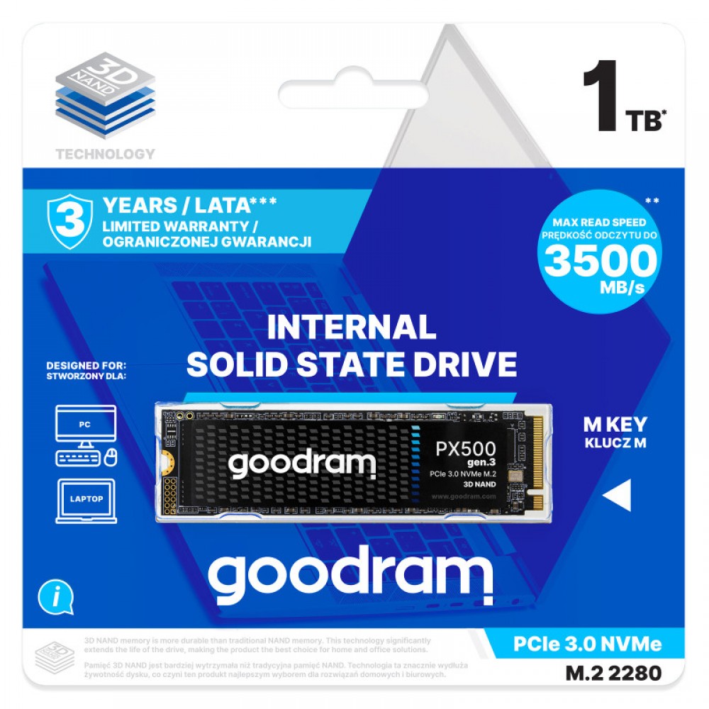 GOODRAM PX500 G.3 1TB NVME PCIe 3x4 M.2 2280
