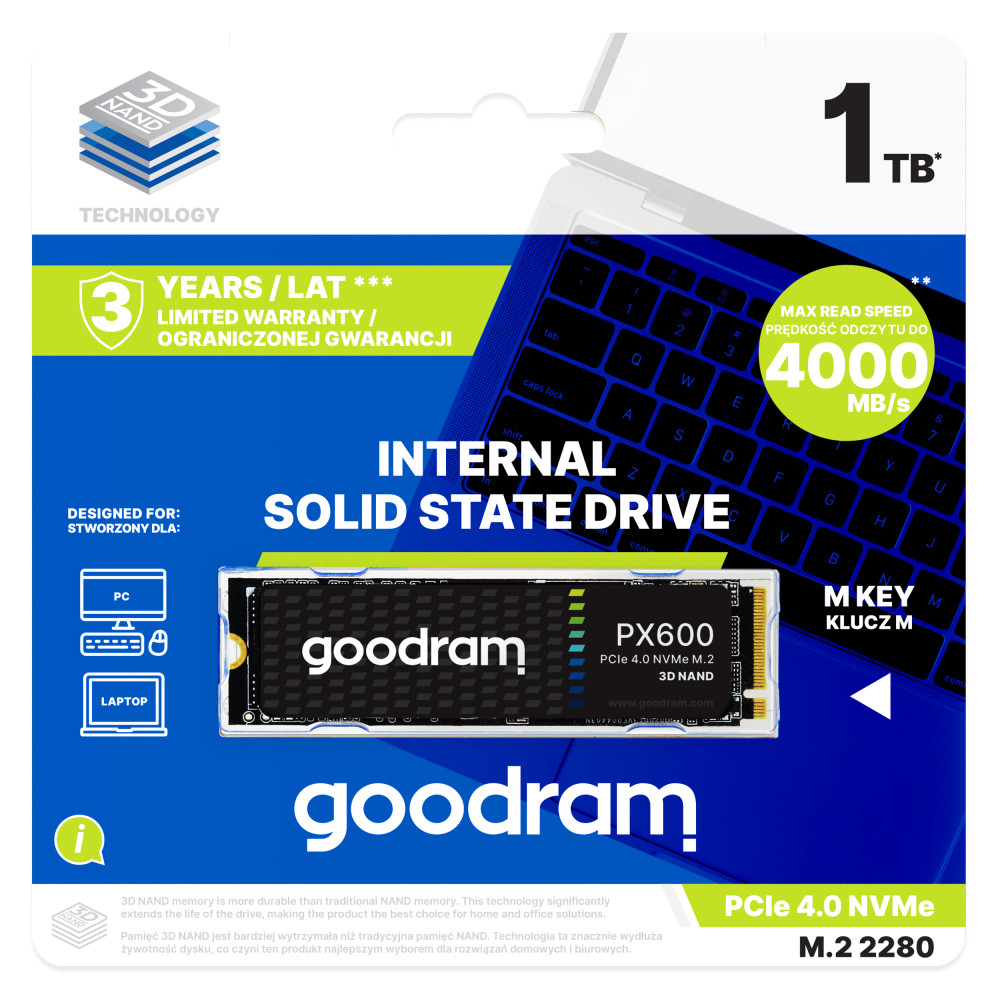 GOODRAM PX600 G.4 1TB NVME PCIe 4x4 M.2 2280
