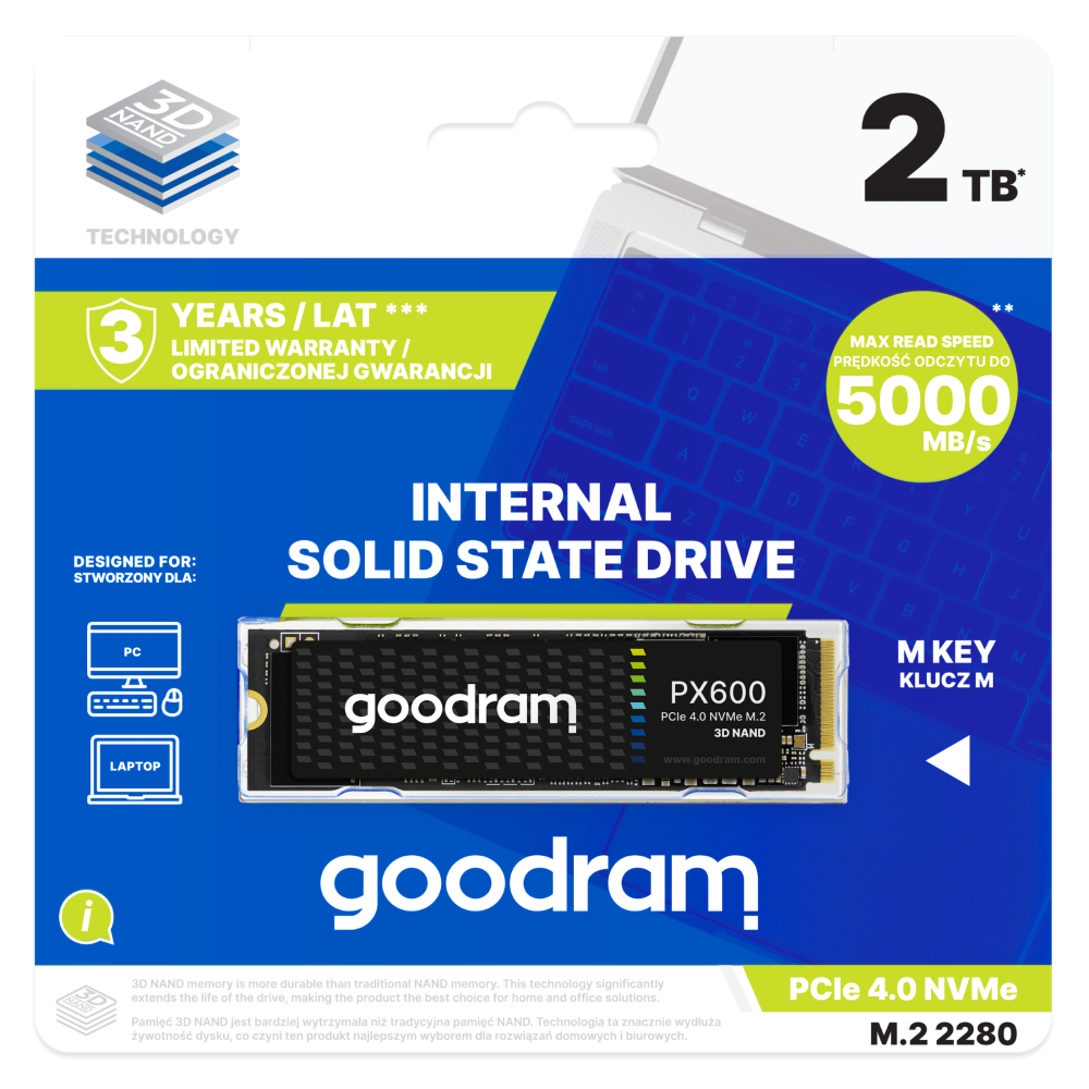 GOODRAM PX600 G.4 2TB NVME PCIe 4x4 M.2 2280