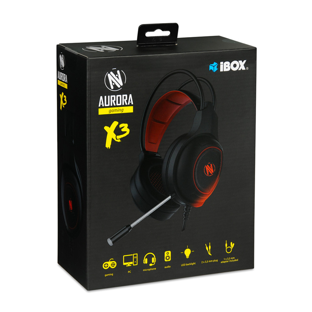 I-BOX AURORA X3 WIRED HEADSET BLACK
