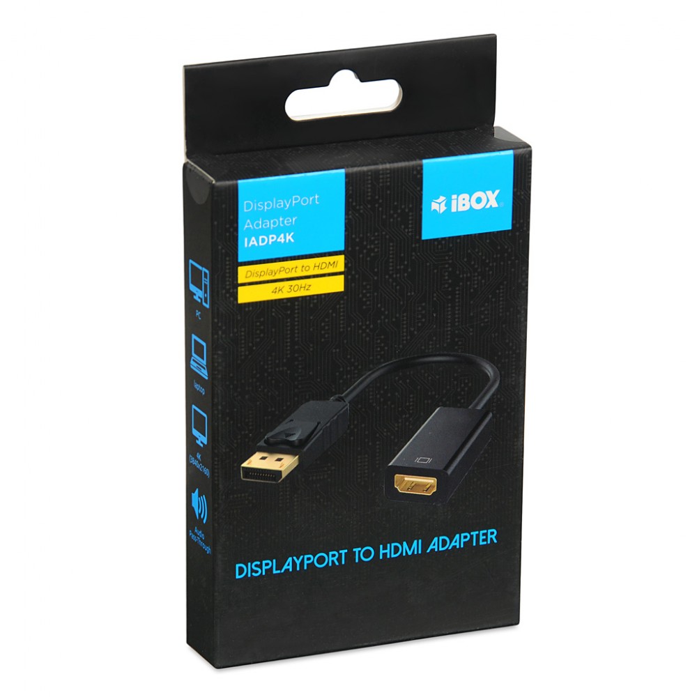 I-BOX ADAPTER DISPLAYPORT (M) TO HDMI (F) 4K