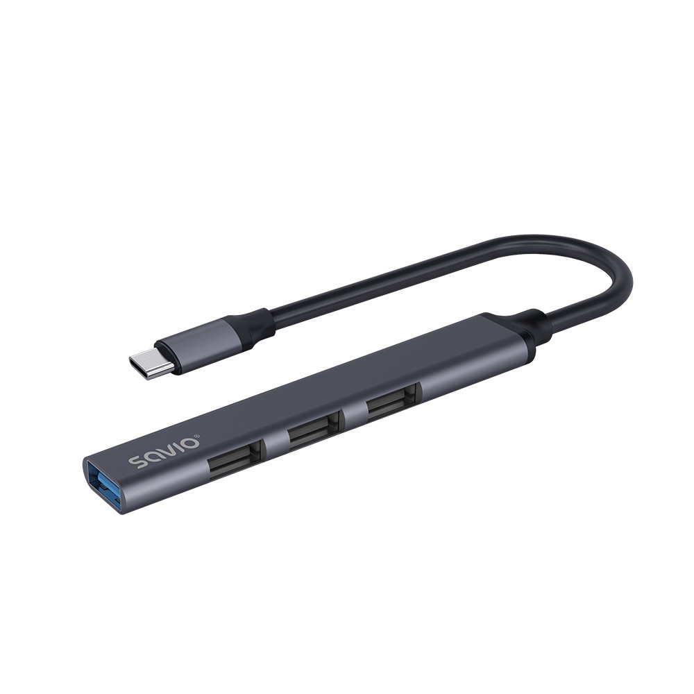 SAVIO HUB USB-C TO 4 PORTS (1X USB-A 3.1 + 3X USB-A 2.0)