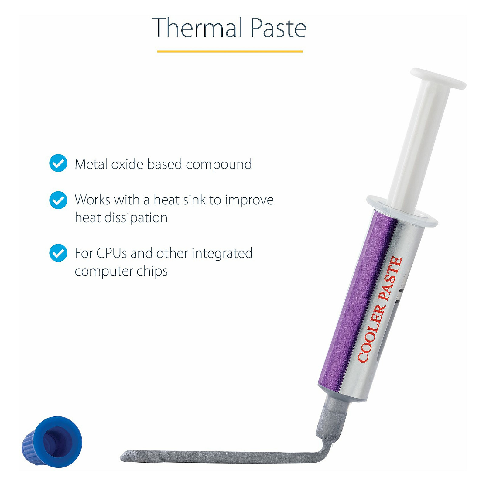 1.5g Metal Oxide Thermal CPU Paste Compound Tube for Heatsink