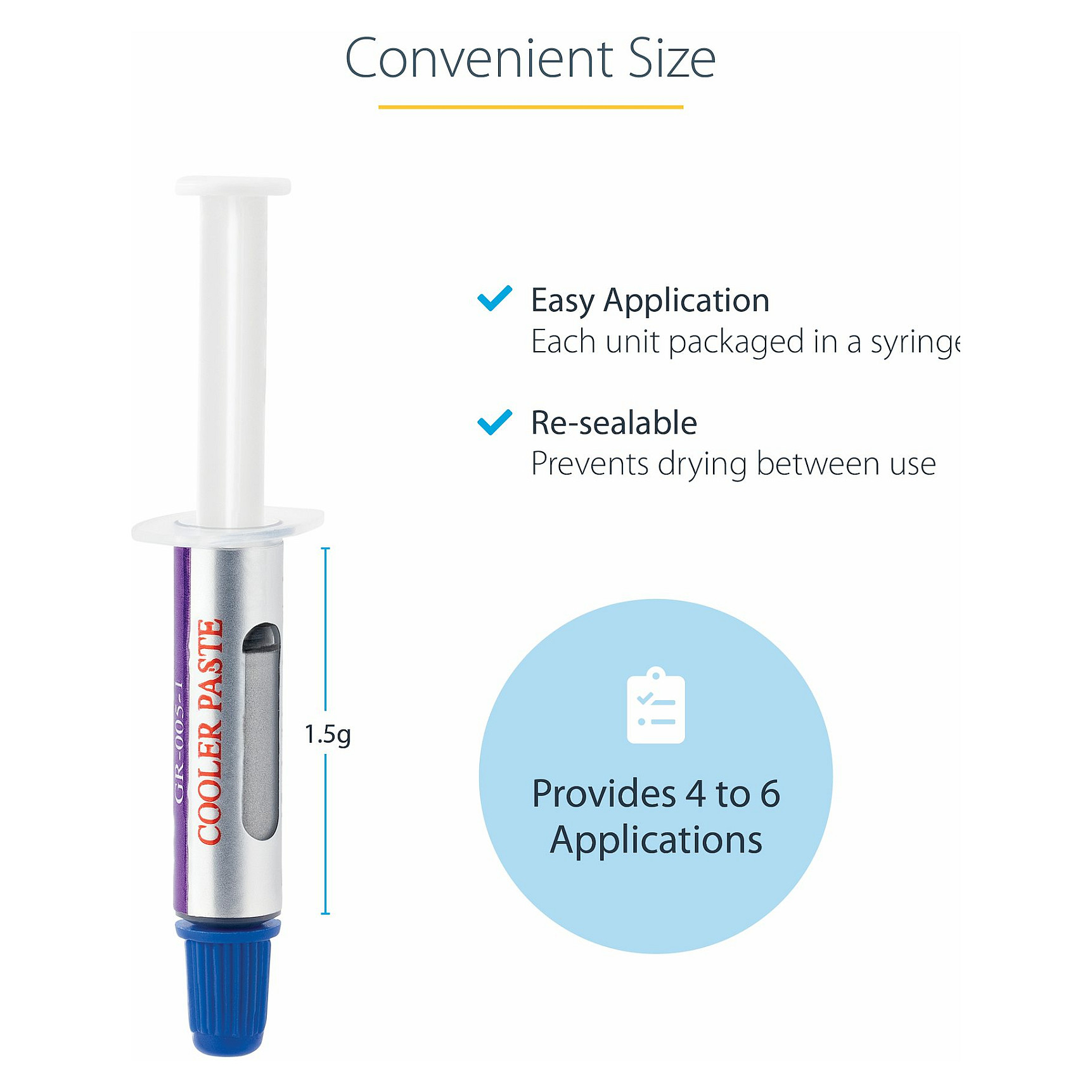 1.5g Metal Oxide Thermal CPU Paste Compound Tube for Heatsink