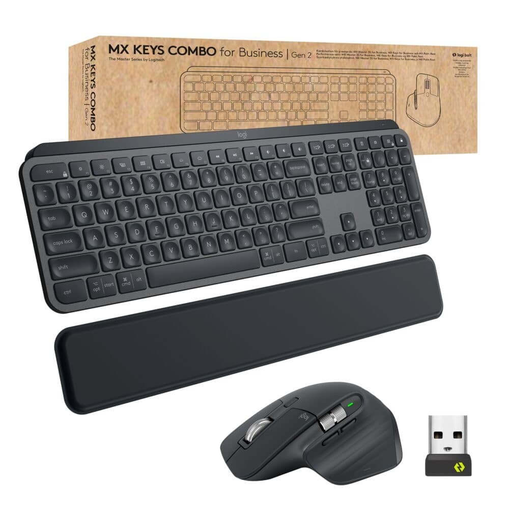 Logitech MX Keys Combo with palm rest for Business UK (920-010932)