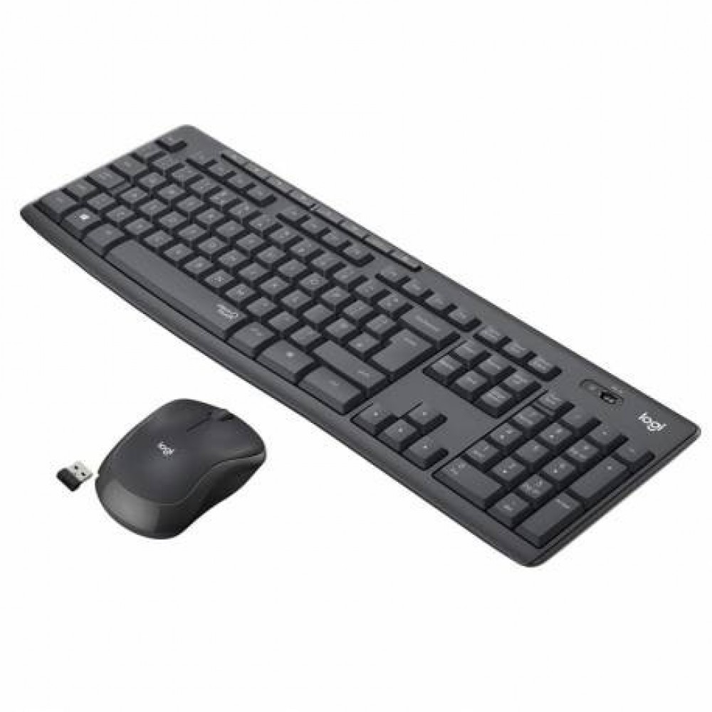 LOGITECH Keyboard+Mouse Set Wireless MK295 GR Silent (920-009871)