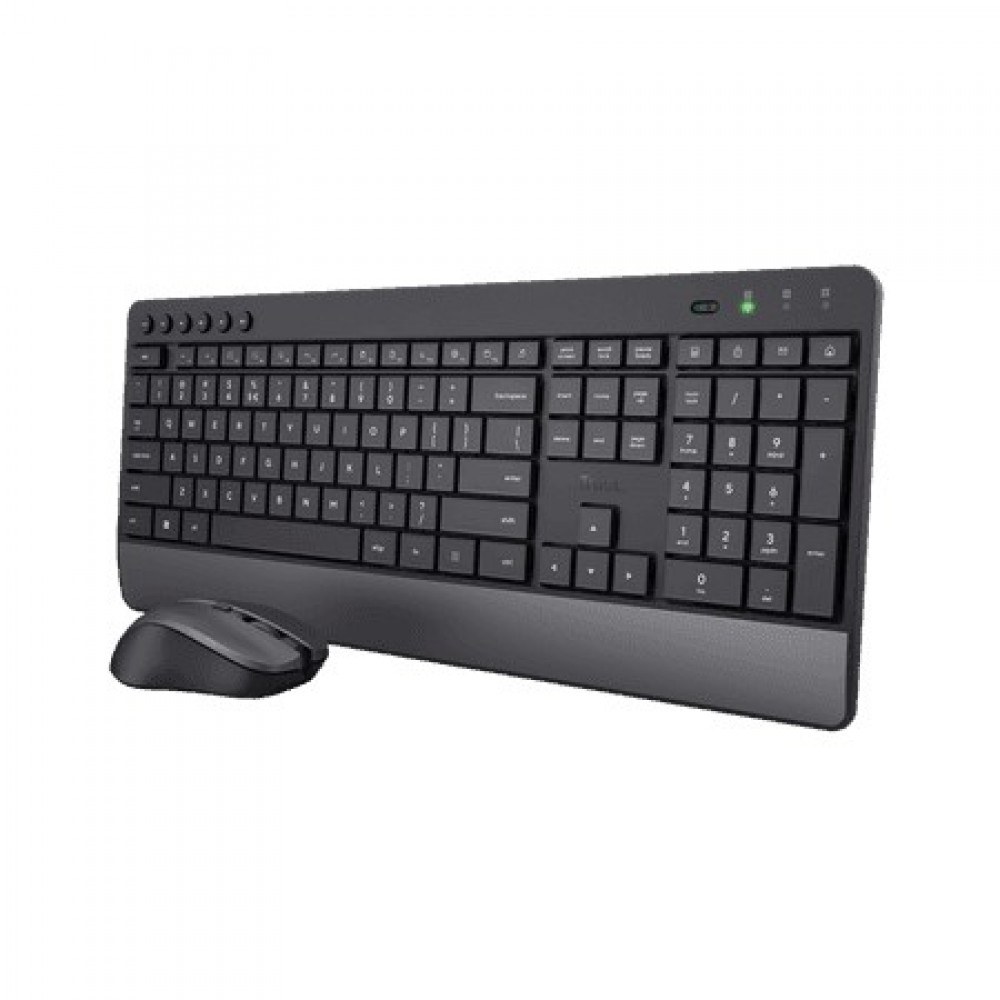 TRUST WIRELESS KEYBOARD &amp; MOUSE TREZO GR BLACK 24918