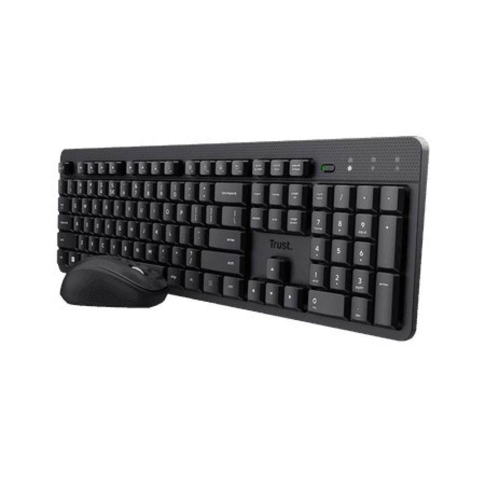 TRUST WIRELESS SILENT KEYBOARD &amp; MOUSE ODY II US BLACK 25018