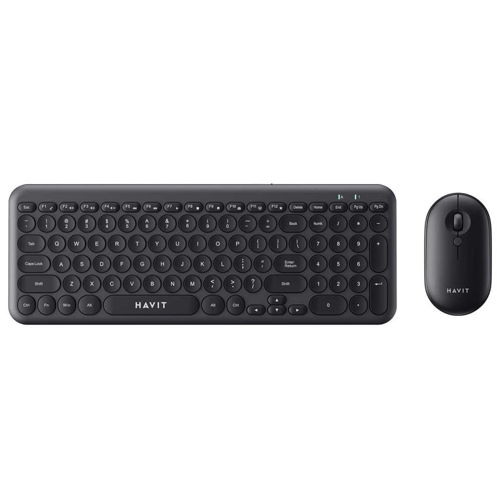 HAVIT WIRELESS US SLIM KEYBOARD &amp; MOUSE COMBO KB254GCM BLACK