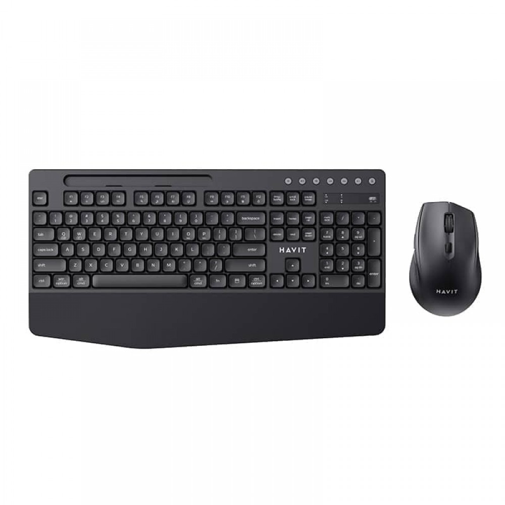 HAVIT WIRELESS BUSINESS UK KEYBOARD &amp; MOUSE COMBO KB251WB BLACK+GREY