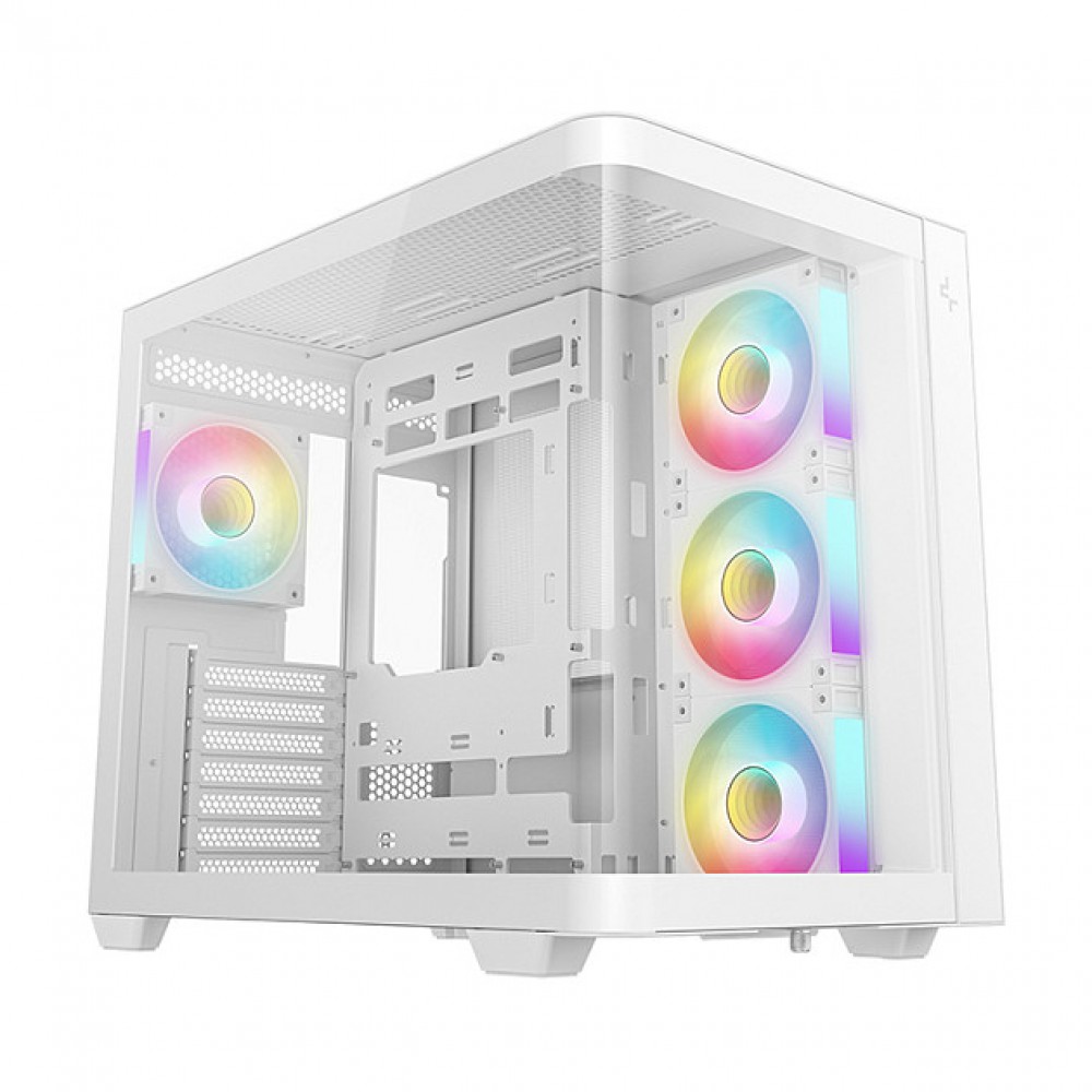 DeepCool CG530U 4F WH ATX Curved Glass Panoramic Case White