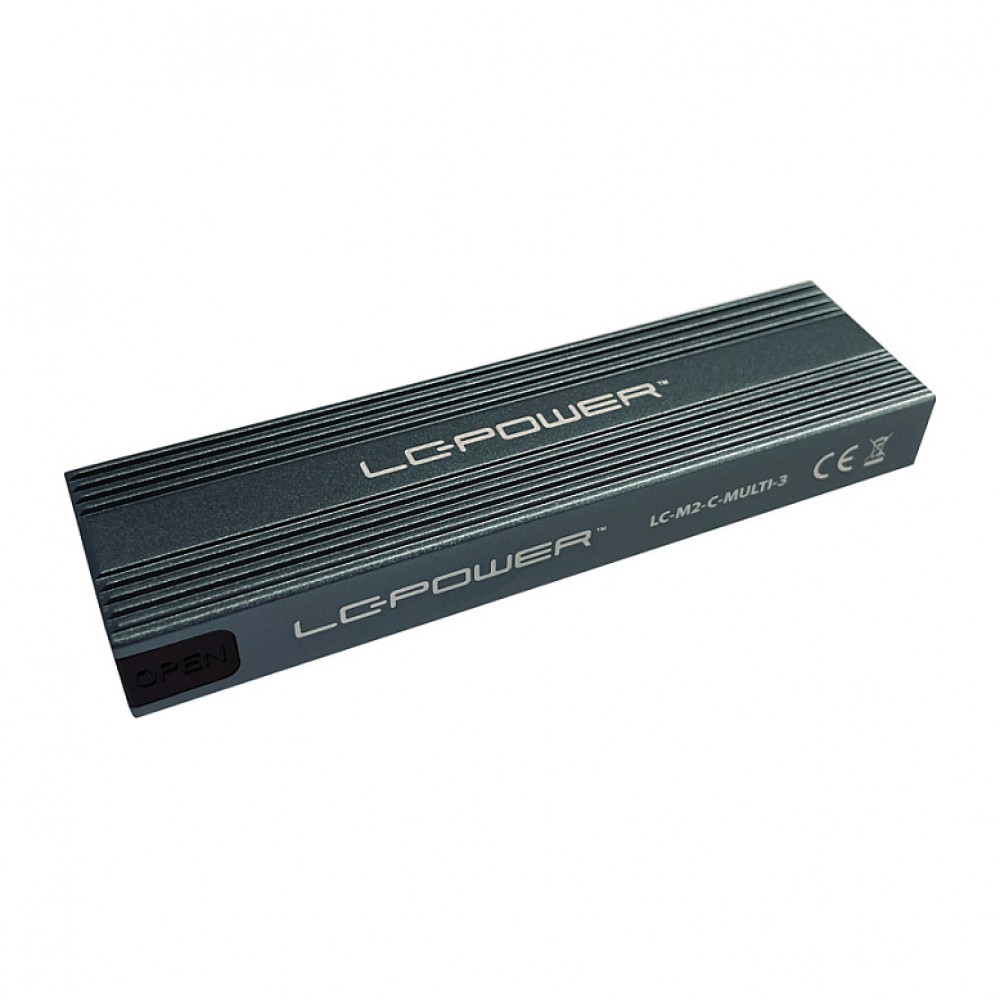 M.2 LC-M2-C-MULTI-3 LC-Power USB3.2 M.2-SSD-Gehäuse (NVMe & SATA)