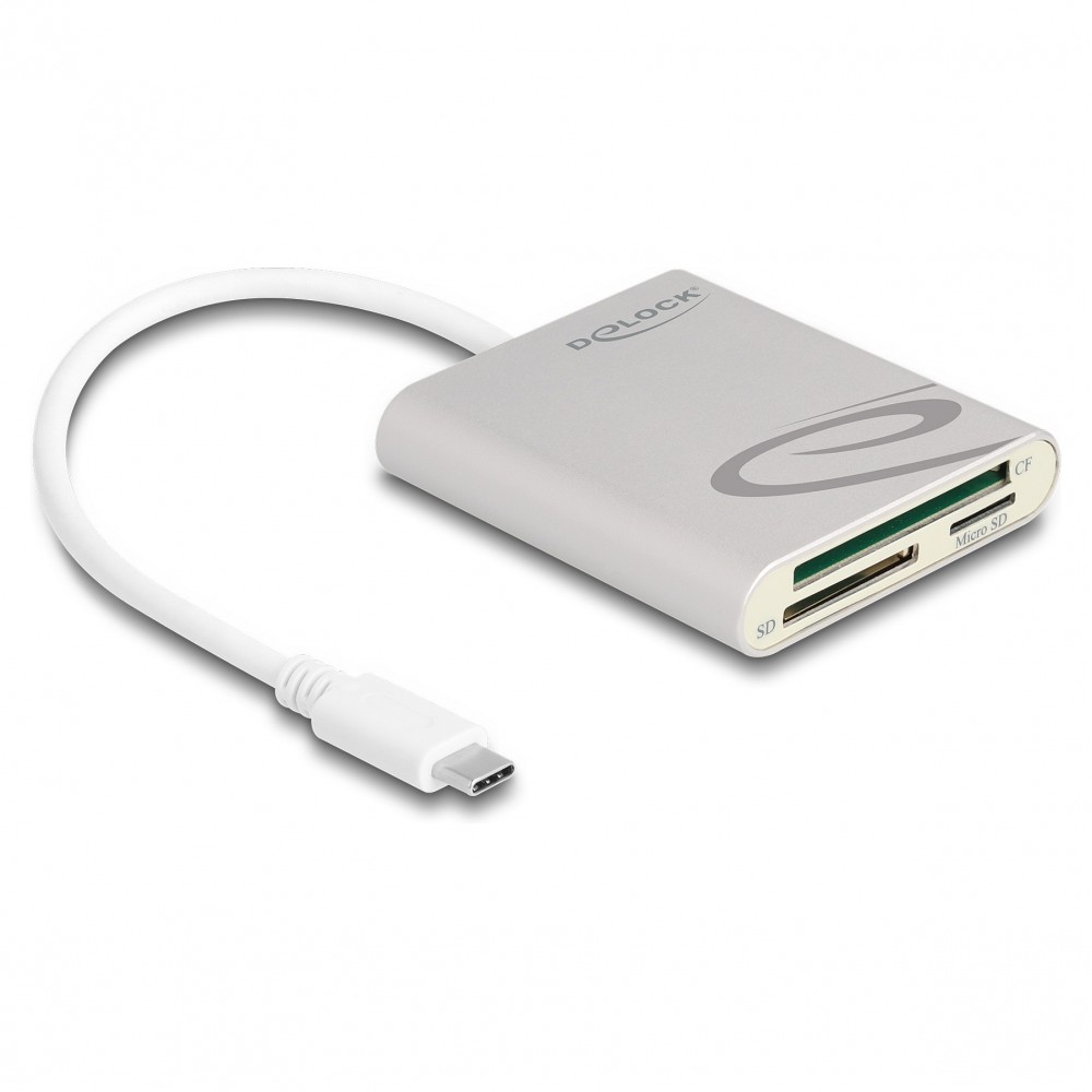 Delock Card Reader USB Type-CTM für Compact Flash, SD oder Micro SD Speicherkarten