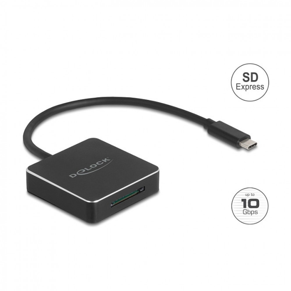 Delock USB Type-CTM Card Reader für SD Express (SD 7.1) Speicherkarten