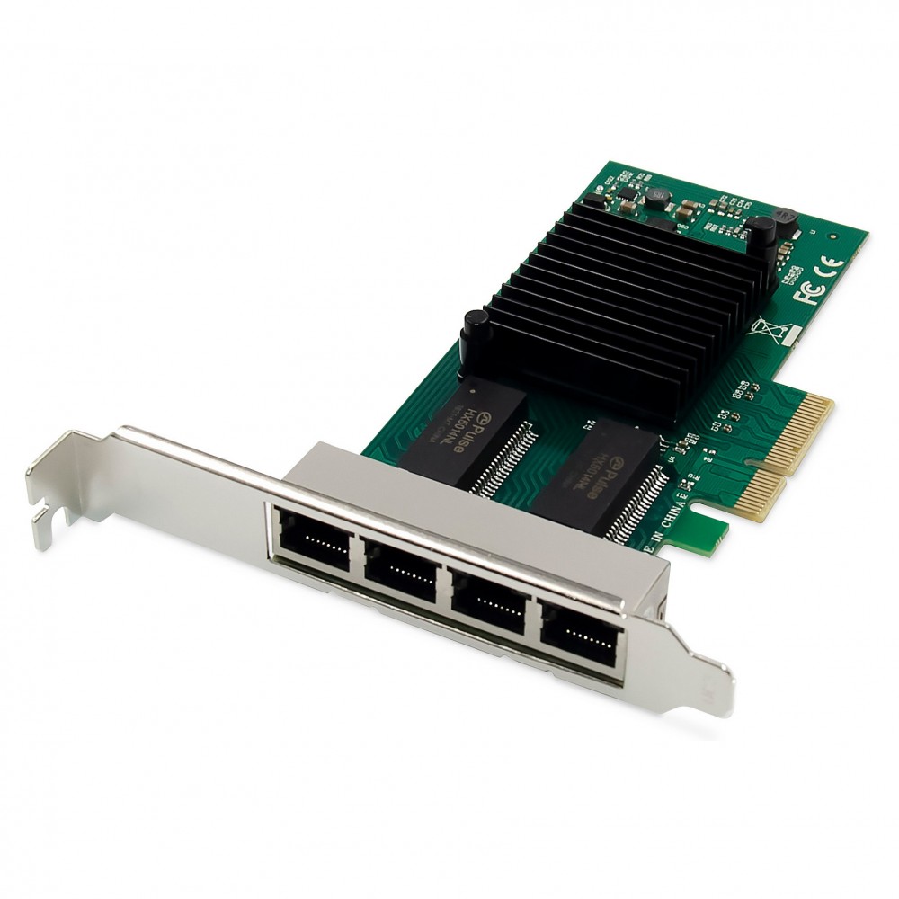 DIGITUS Netzwerkkarte PCI-e 4Port RJ45 Gigabit Intel I350