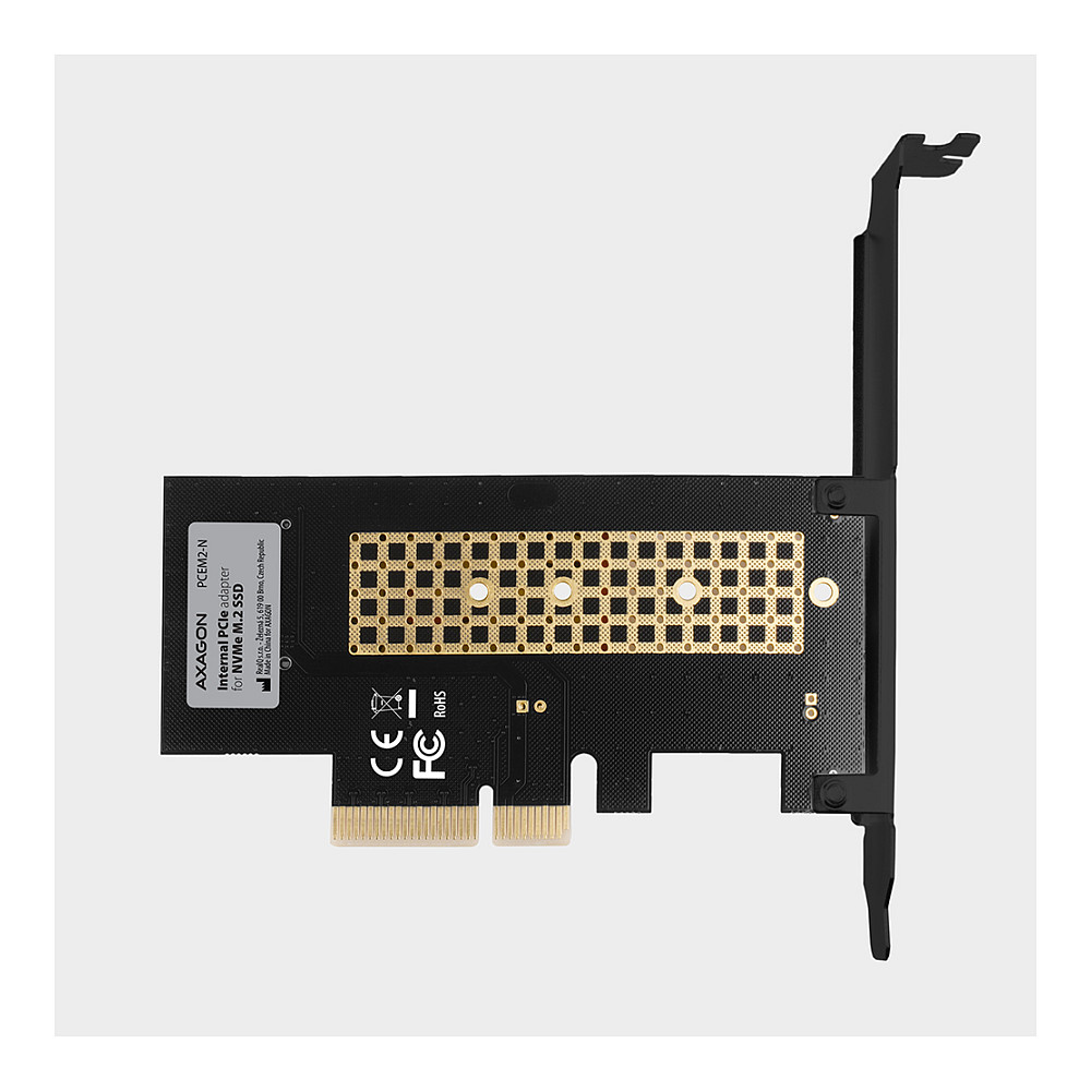 PCEM2-N PCIe-3.0-x4-Adapter, 1x M.2-NVMe-SSD, to 2280 - passive Kühlung