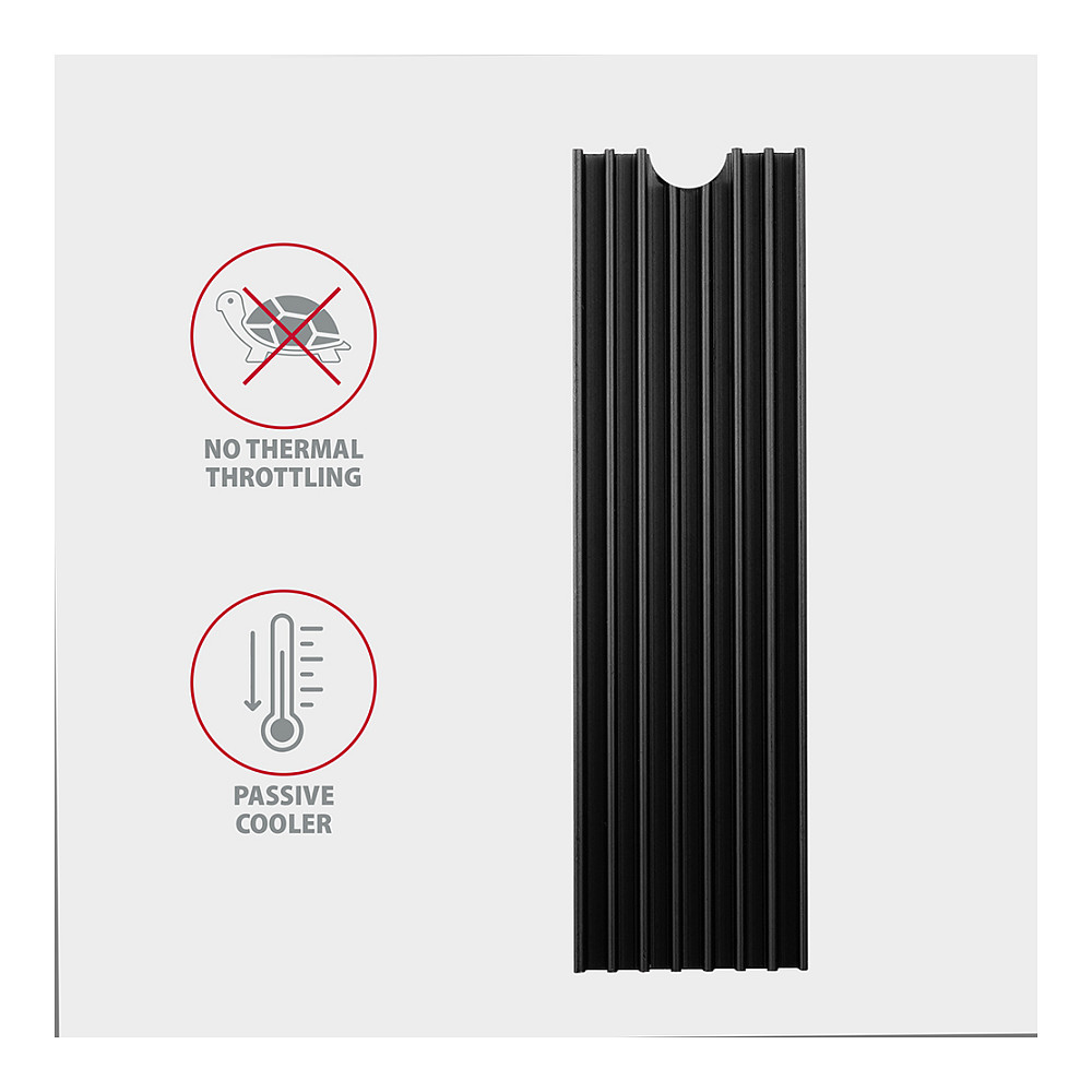 CLR-M2L6 passiver M.2-SSD-Heatsink - 2280, 6 mm Height, Aluminium, black