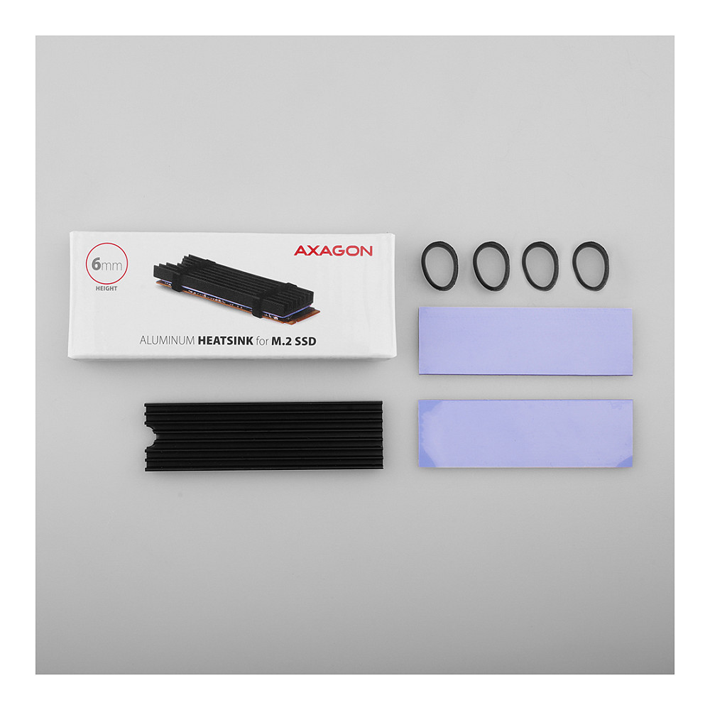 CLR-M2L6 passiver M.2-SSD-Heatsink - 2280, 6 mm Height, Aluminium, black