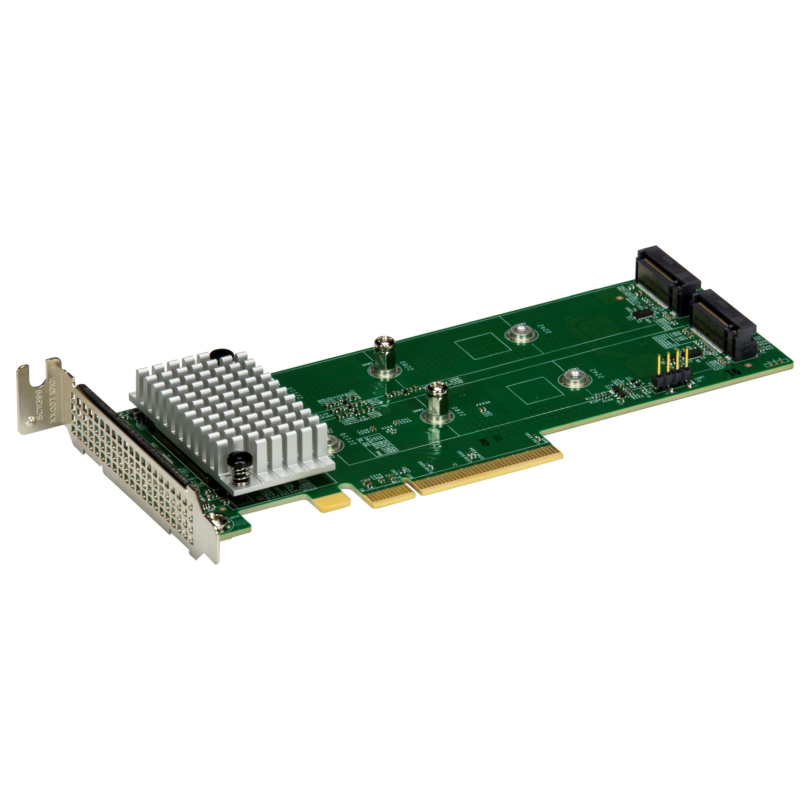 Supermicro AOC-SLG4-2H8M2-O 2x Hybrid Gen 4 NVMe/SATA M.2 RAID 0/1 Carrier, Standard