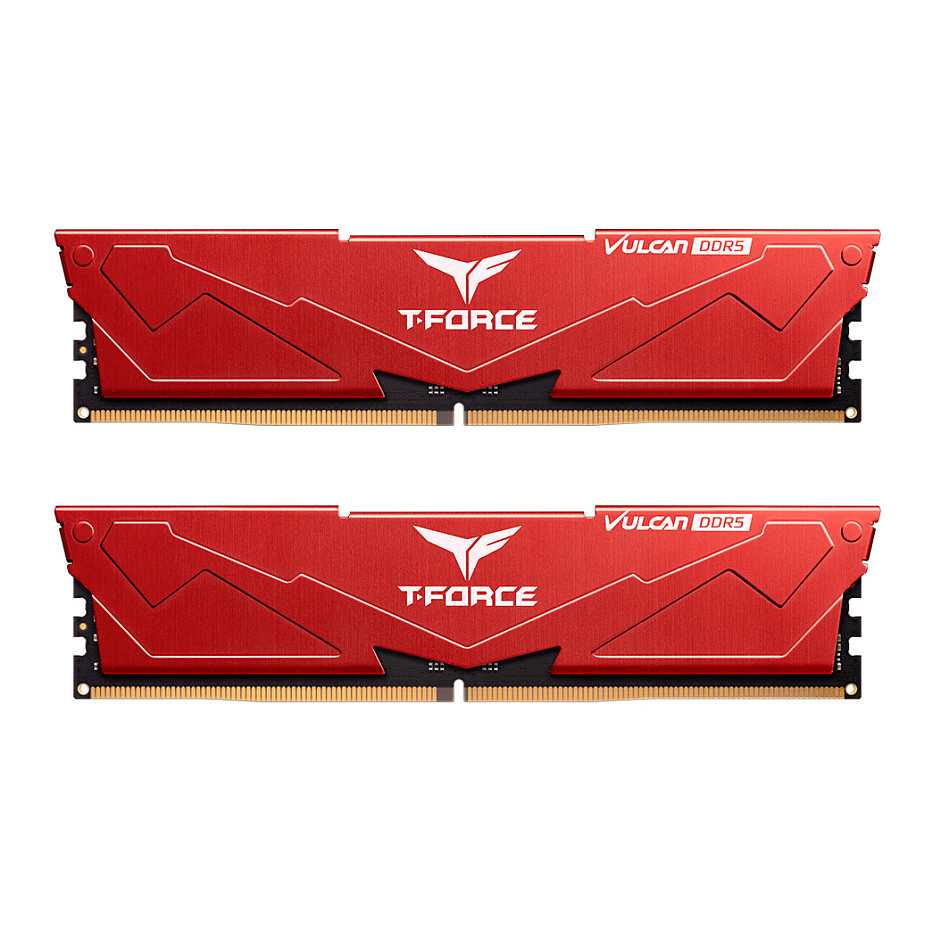 32GB Team Group T-Force Vulcan Desktop Memory rot - 32 GB, 6.000 MHz CL30