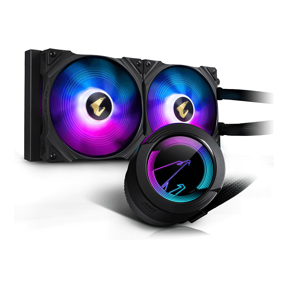 K Cooler GIGABYTE AORUS WATERFORCE 280LIQUID CPU COOLER with ARGB display