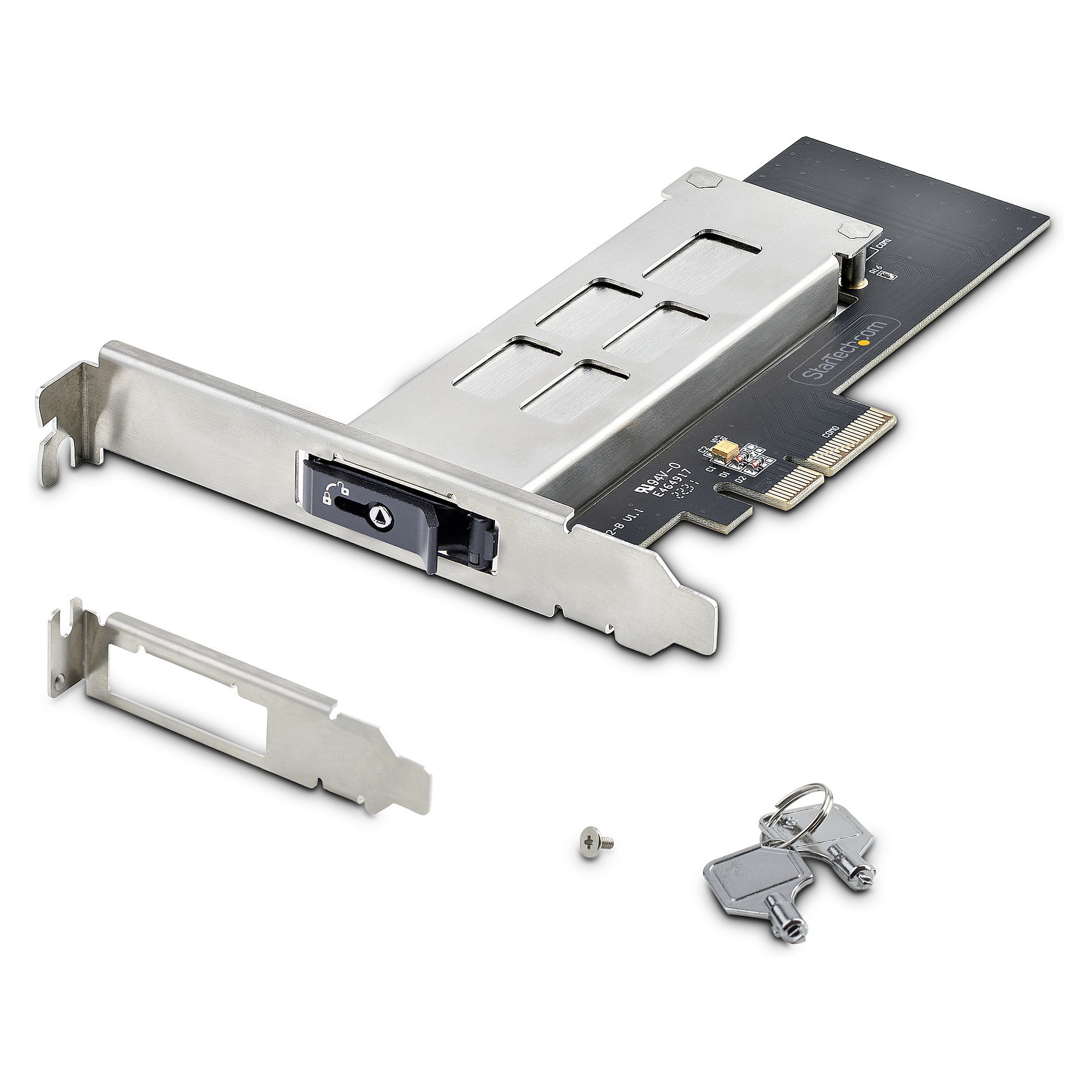 M.2 NVMe Wechselrahmen for PCIe x4 M2 PCIe Adapterkarte for M.2 SSD, werkzeuglose Installation PCIe Hot-Swap