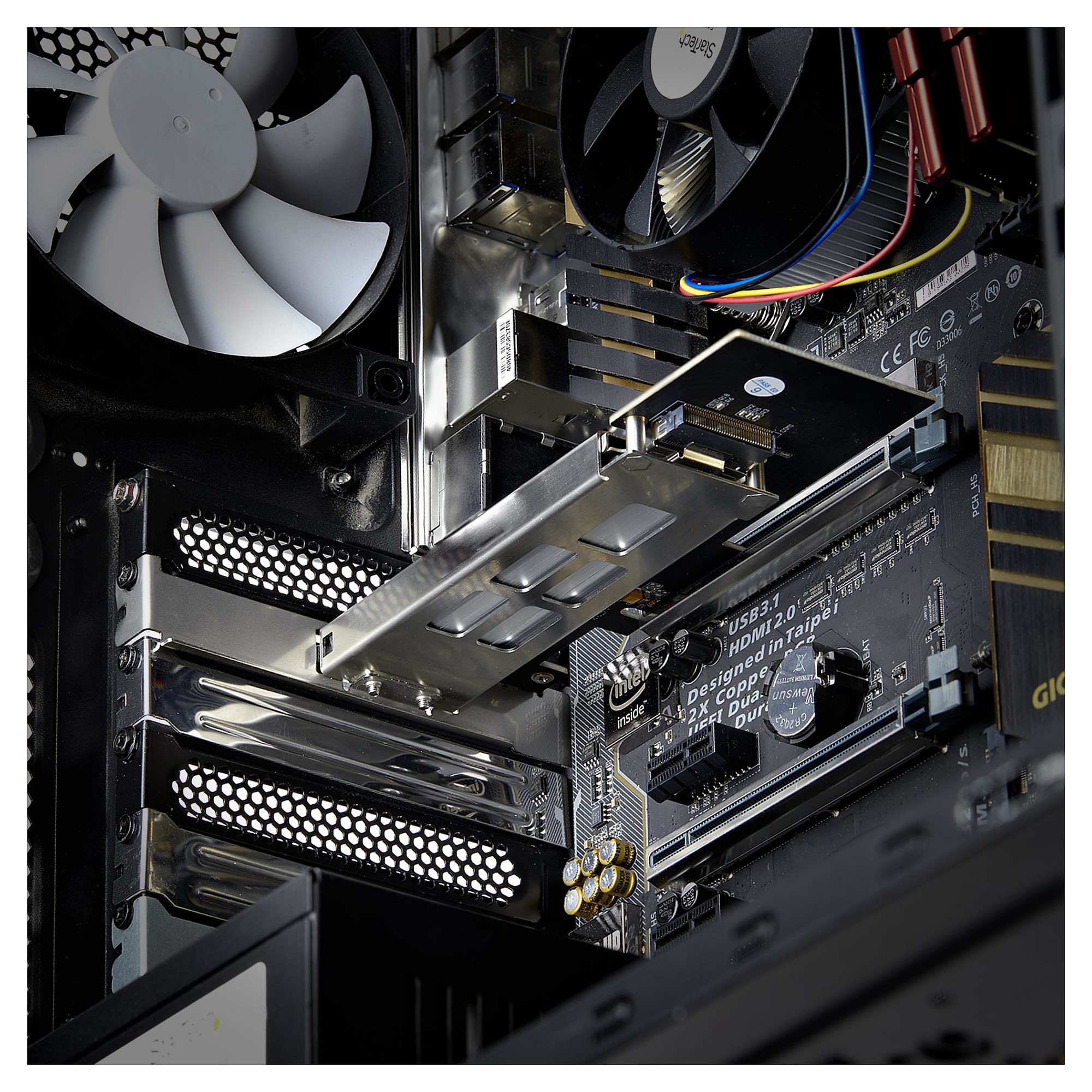 M.2 NVMe Wechselrahmen for PCIe x4 M2 PCIe Adapterkarte for M.2 SSD, werkzeuglose Installation PCIe Hot-Swap