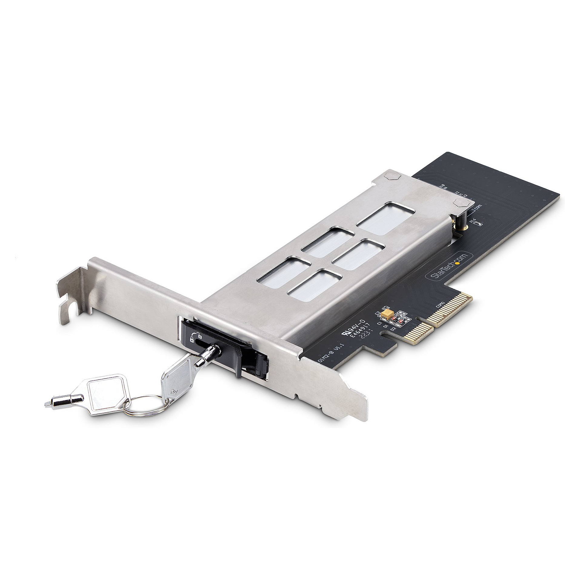 M.2 NVMe Wechselrahmen for PCIe x4 M2 PCIe Adapterkarte for M.2 SSD, werkzeuglose Installation PCIe Hot-Swap