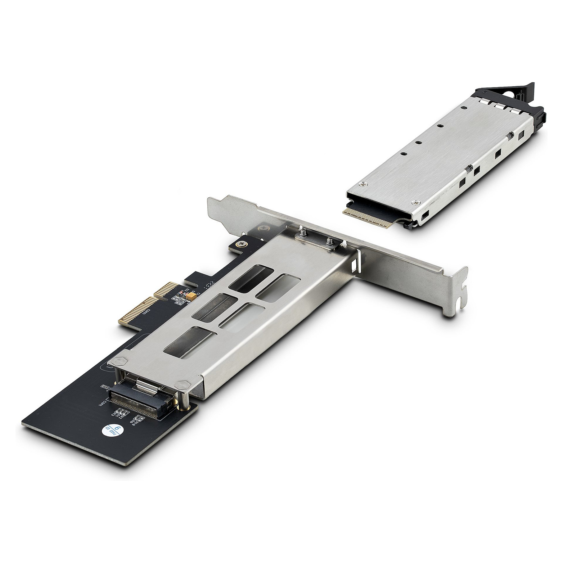 M.2 NVMe Wechselrahmen for PCIe x4 M2 PCIe Adapterkarte for M.2 SSD, werkzeuglose Installation PCIe Hot-Swap