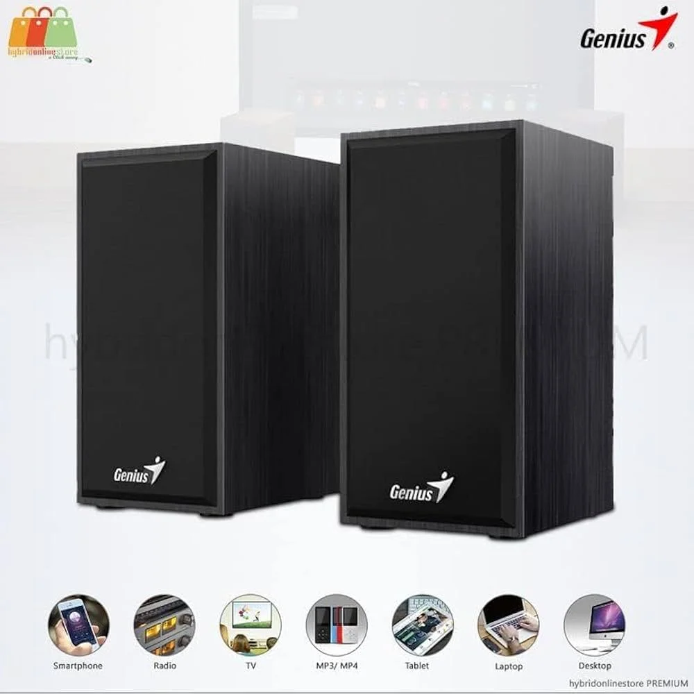 GENIUS Speakers Black 6W SPHF180