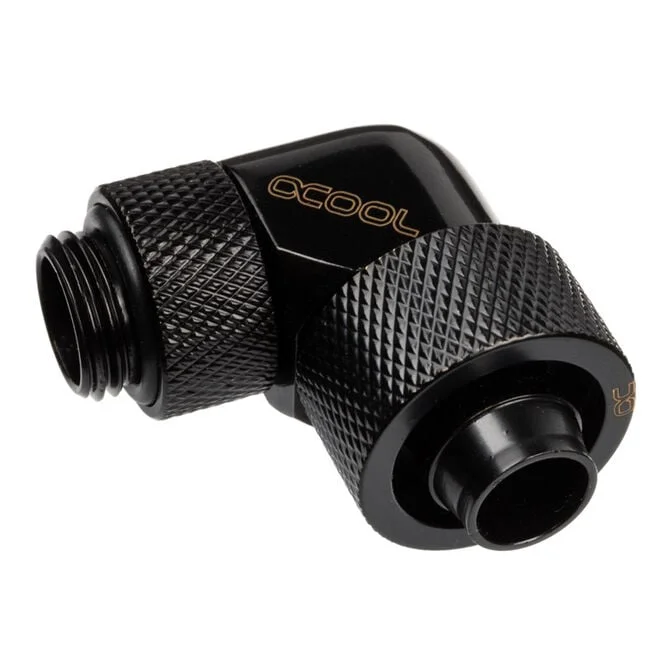 K Alphacool Eiszapfen Connector 90 degree G1/4 inch AG to 16/10mm - rotatable, black