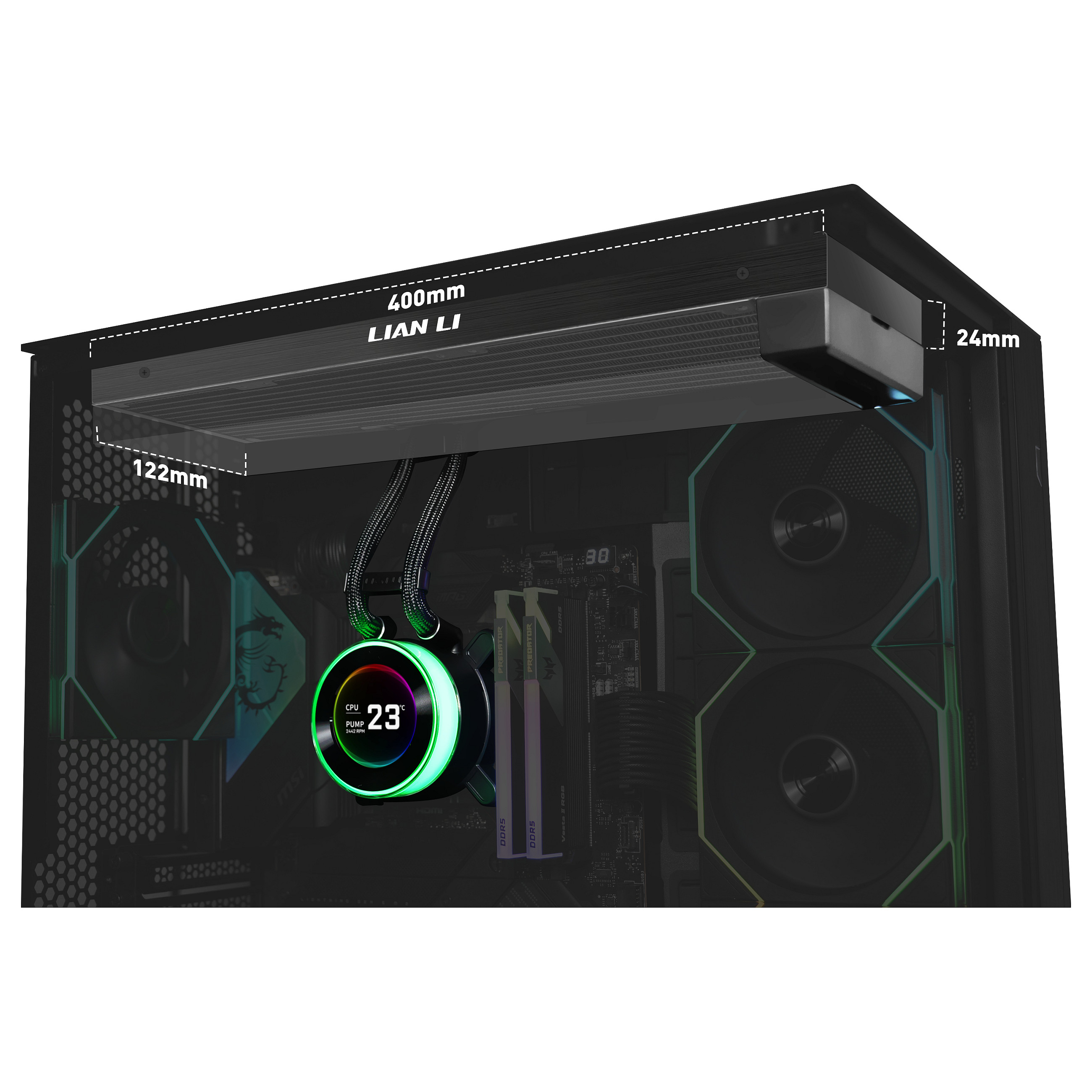 K Lian Li HYDROSHIFT II LCD-C 360N | AiO-Water Cooling