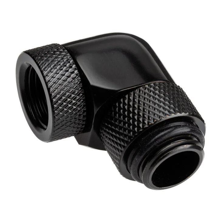 K Alphacool Eiszapfen Angle Adapter 90 degree rotatable G1/4 AG to G1/4 IG - black