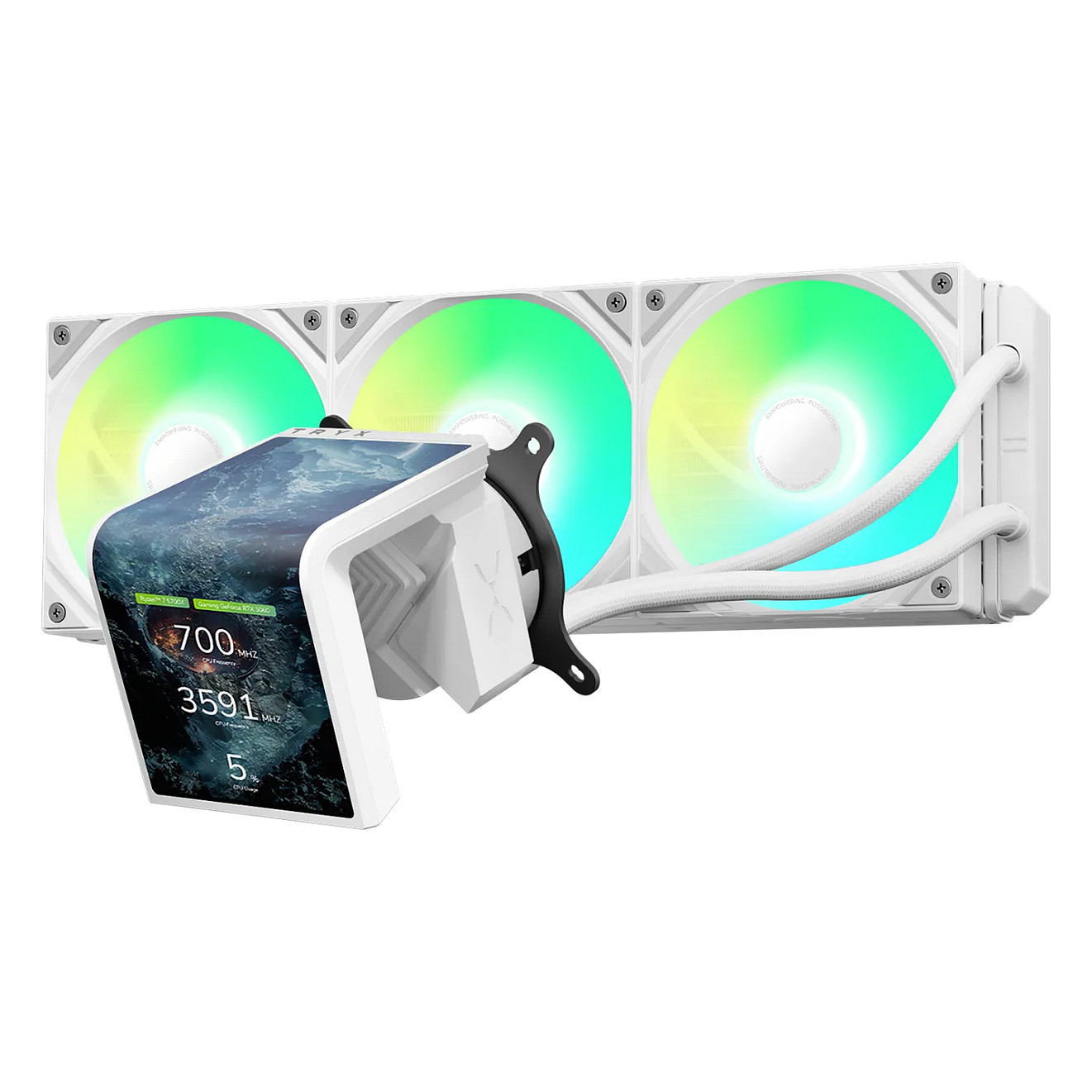 K TRYX PANORAMA SE ARGB 360 Komplett-Water Cooling, 3D-AMOLED-Display - 360mm, white