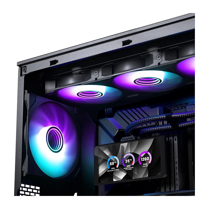 K PHANTEKS Glacier One 360M25 LCD black | AiO-Water Cooling