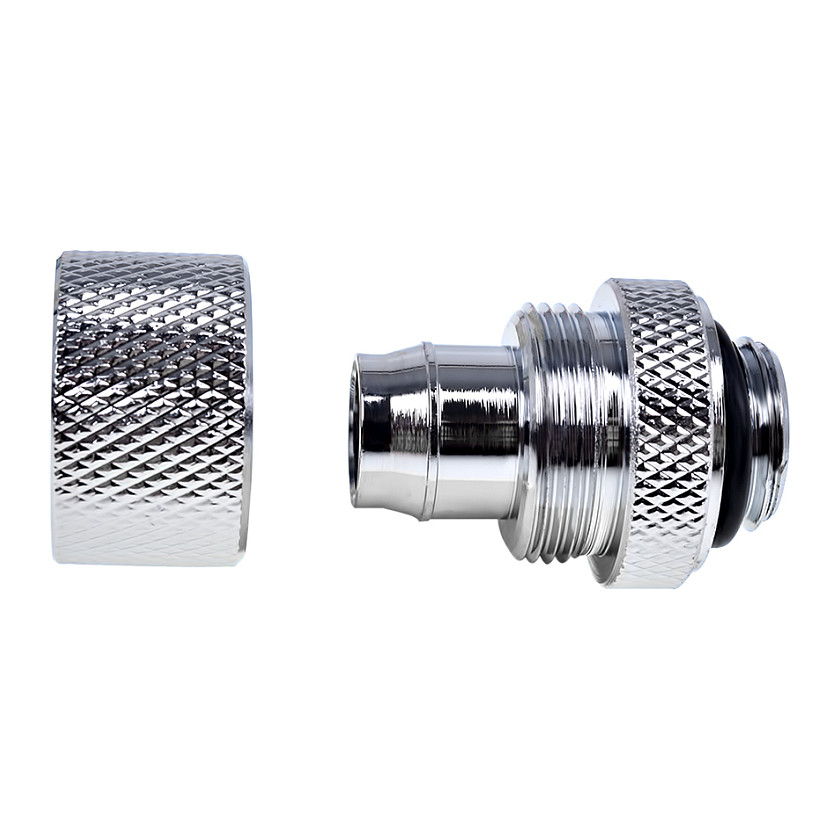 K Alphacool Eiszapfen Connector gerade G1/4 inch AG to 13/10mm - chrome silber