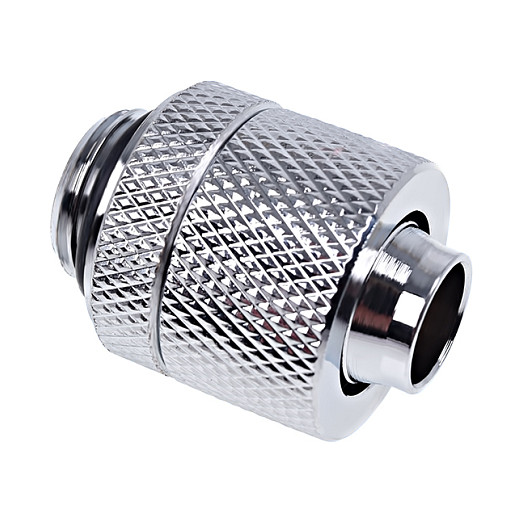 K Alphacool Eiszapfen Connector gerade G1/4 inch AG to 13/10mm - chrome silber