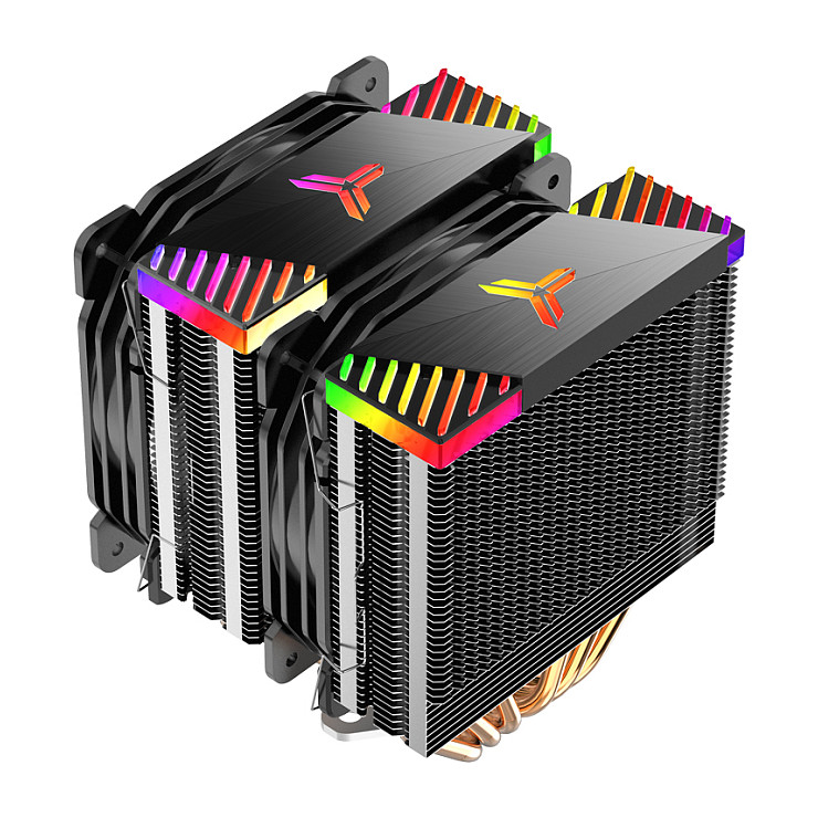 K Jonsbo CR-2000 GT CPU-Cooler Dual Tower, ARGB - 2x 120mm, black