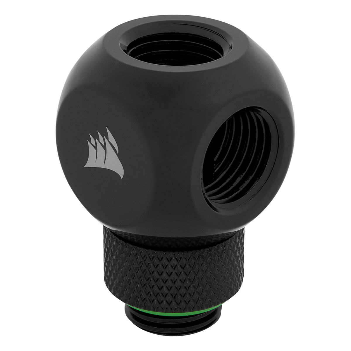 K Corsair Hydro X Series XF Adapter Y-splitter G1/4 Inch Male to 2x G1/4 Inch Female Rotatable Black