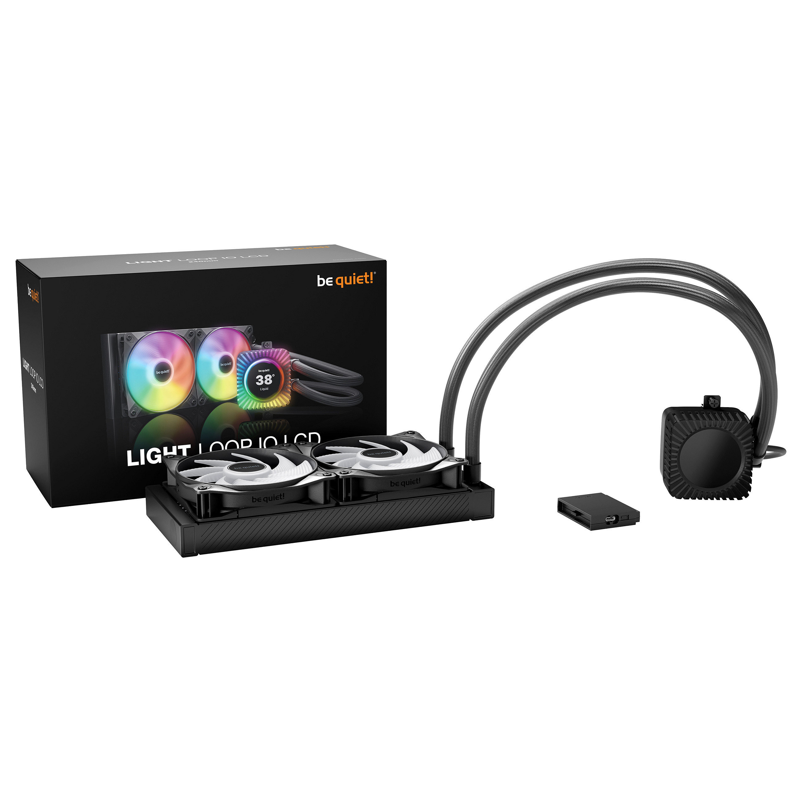 K be quiet! Light LOOP IO LCD 240 mm Water Cooling for Intel/AMD
