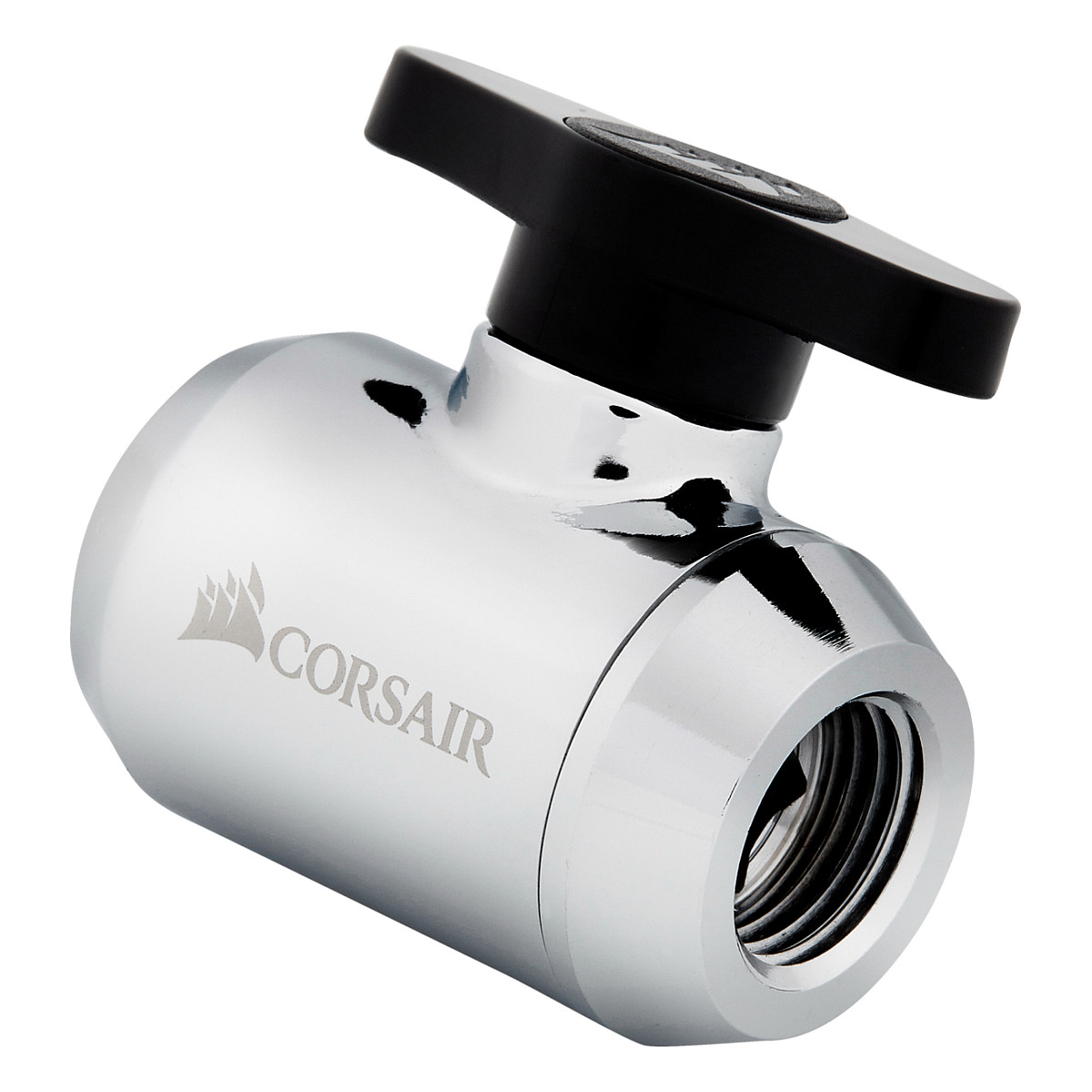 K Corsair Hydro X Series XF Ball Valve Chrome