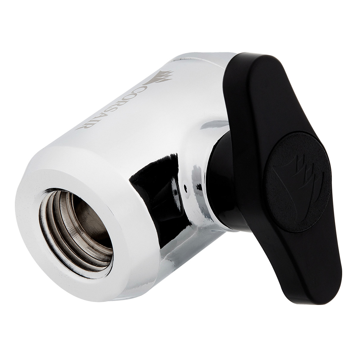 K Corsair Hydro X Series XF Ball Valve Chrome