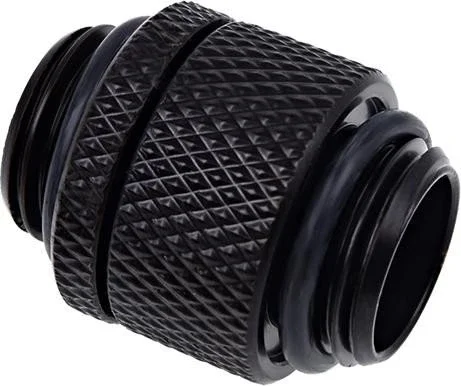 K Alphacool Eiszapfen Doppelnippel G1/4 AG to G1/4 AG (black, for weiche Tubes (PVC, Silikon, Neoprene))