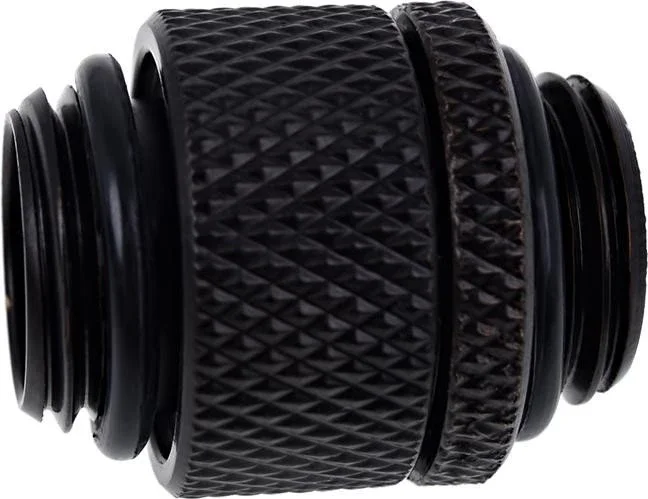 K Alphacool Eiszapfen Doppelnippel G1/4 AG to G1/4 AG (black, for weiche Tubes (PVC, Silikon, Neoprene))