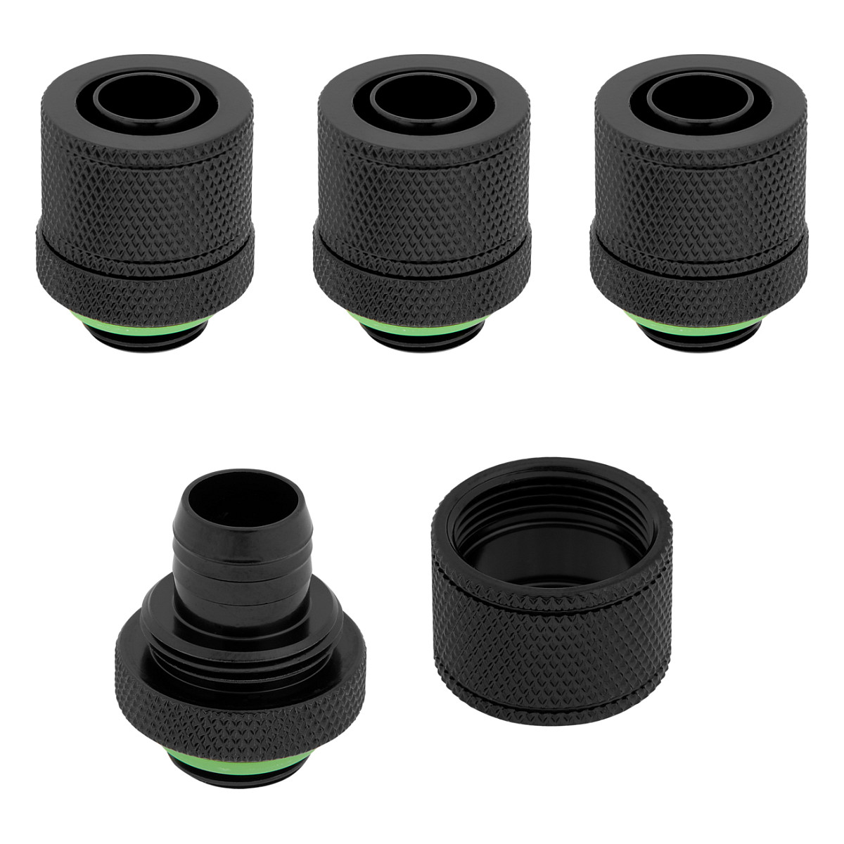 K Corsair Hydro X Series XF Connector gerade G1/4 inch AG to 13/10mm - 4er Pack, black