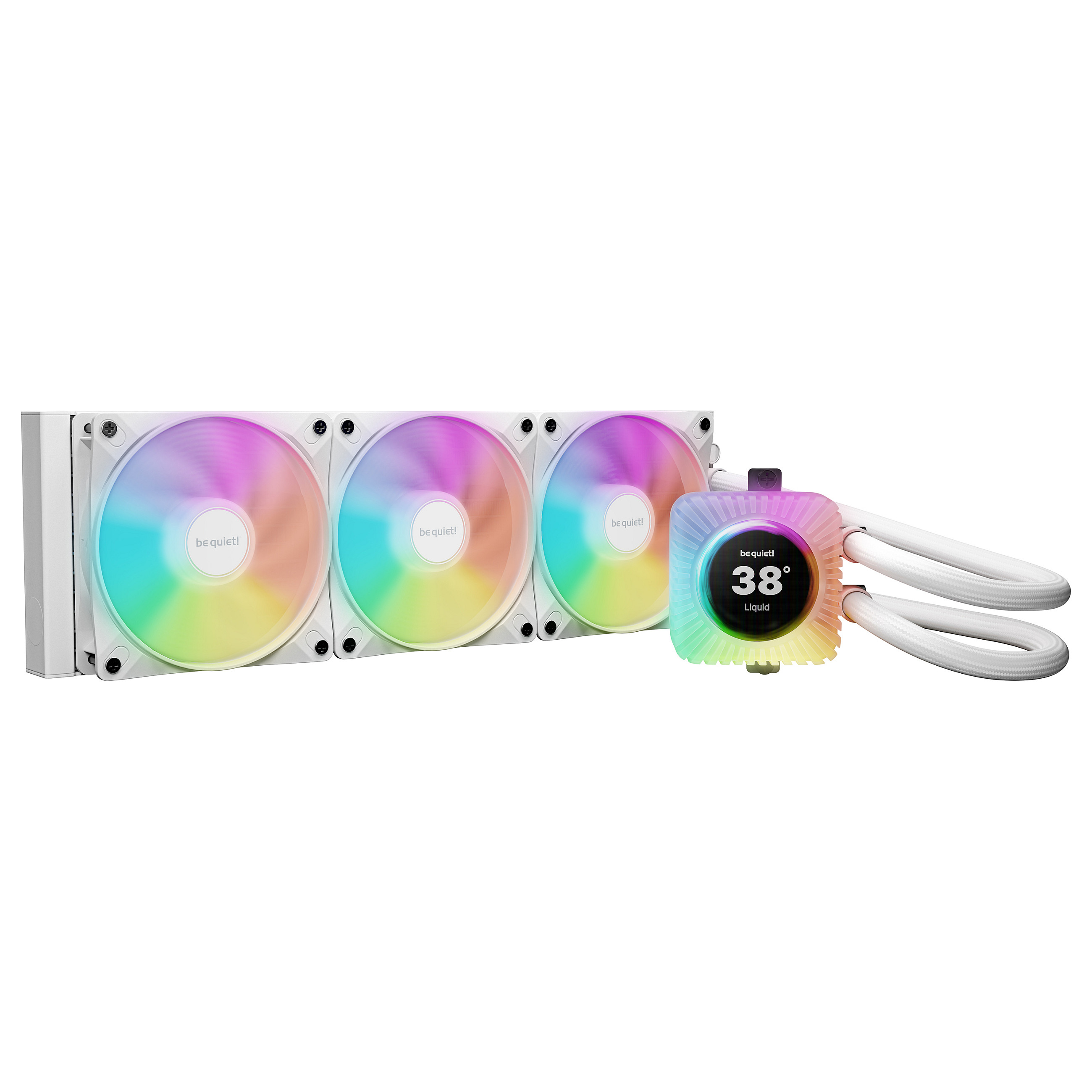 K be quiet! Light LOOP IO LCD 360 mm White Water Cooling for Intel/AMD