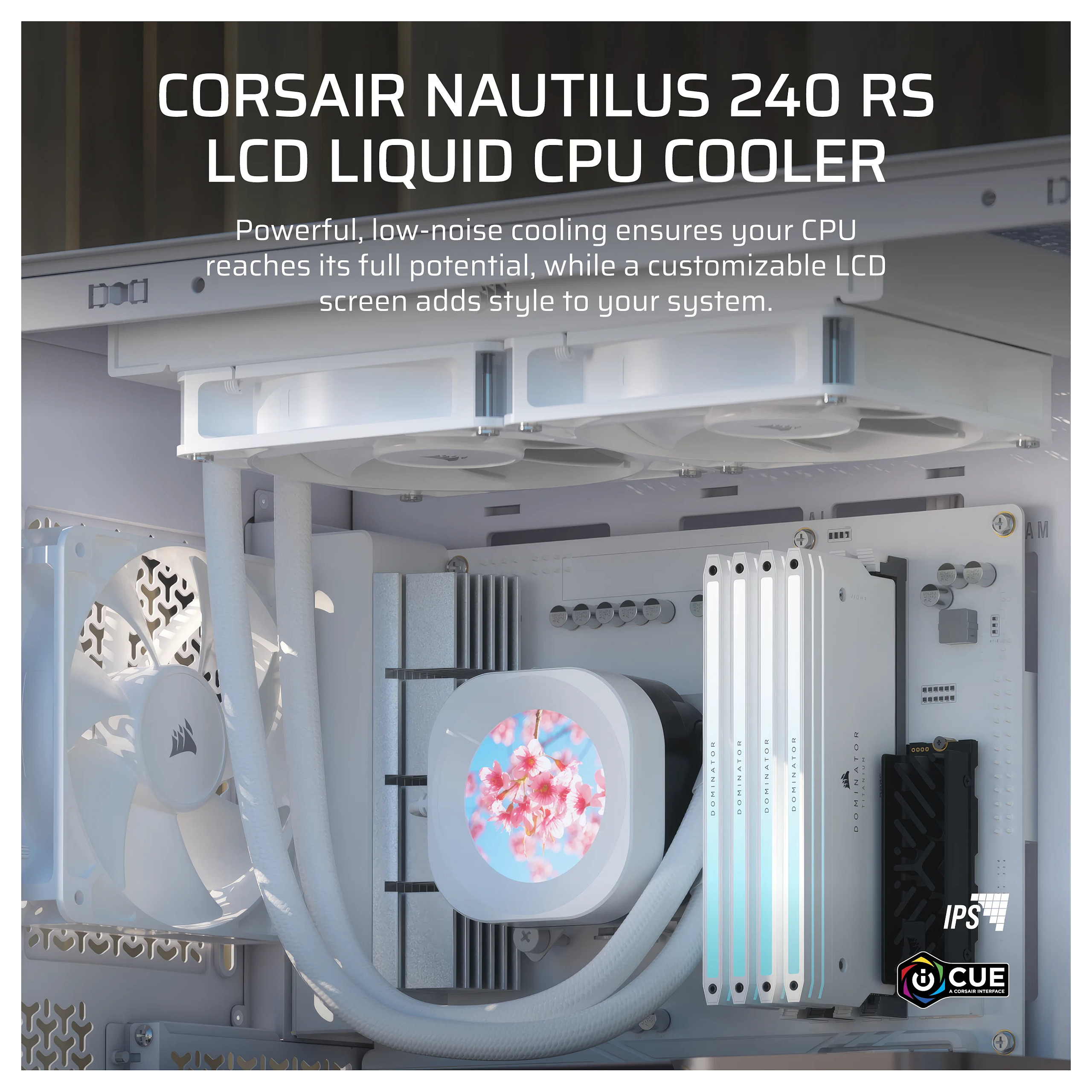 K Corsair WAK Nautilus 240 LCD White 240mm Radiator
