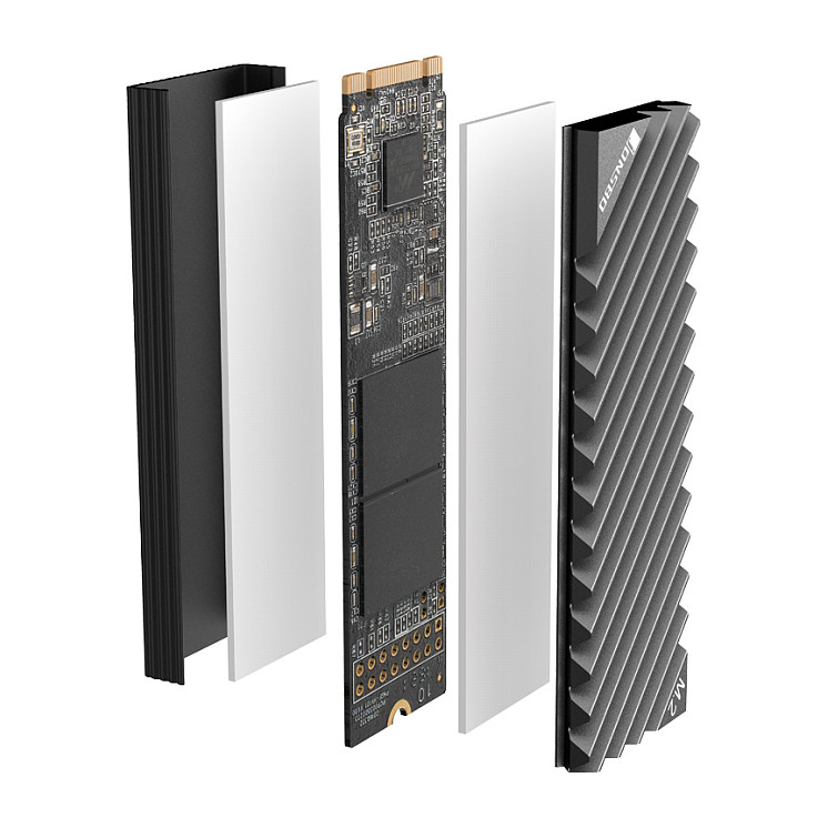 K Jonsbo M.2-3 M.2 SSD Passive Cooler - gray